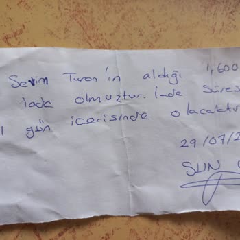 Sun Ev Concept Paramı İade Etmediler