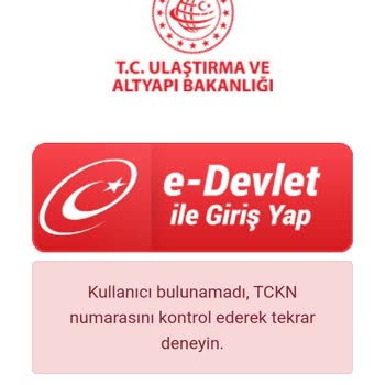 Ulaştırma ve Altyapı Bakanlığı Amatör Denizcilik Belgesi İçin Başvuru Sayfasına Girişi Problemi