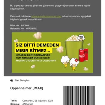 Paribu Cineverse- Paribu Bilet Ücret İadesi