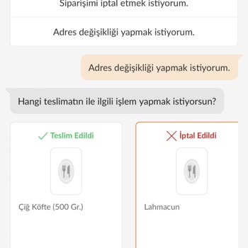 Trendyol Yemek 1km Uzaklık Denilerek Sipariş İptal Edilip Para İadesi Yapılmaması