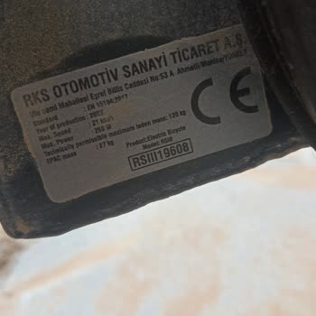 RKS Motor RKS Firması Elektrikli Bisikletin Bozulan Pilini Değiştirmiyor .