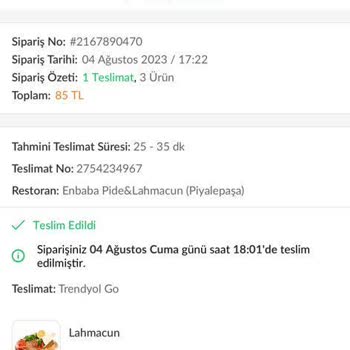 Trendyol Yemek Trendyol Sipariş İptali Ve Ücret İadesi Sorunu