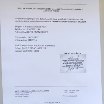 Dijitsu Ekranı Kırık Televizyon