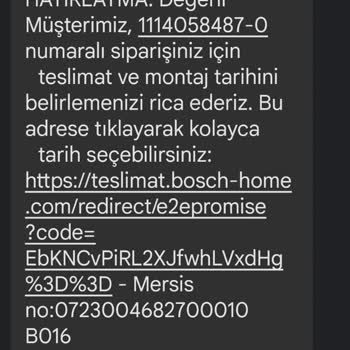Bosch'tan İstenen Buzdolabı Ve Fırının 1 Aydır Gelmemesi