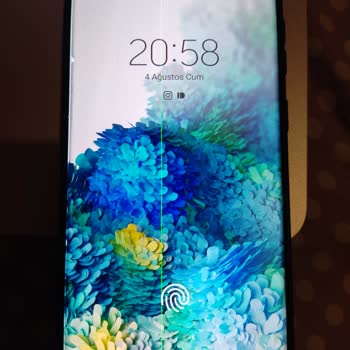 Samsung S20 Plus Ekranda Yeşil Çizgi