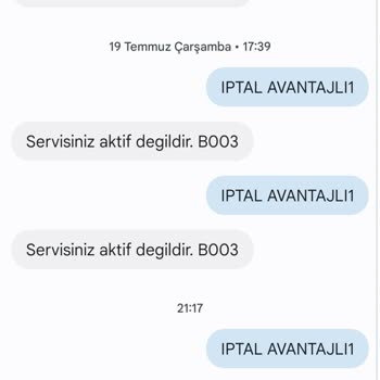Vodafone Ek Paket İptal Edemiyorum