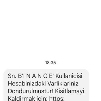 Binance'den Gelen Mesaj