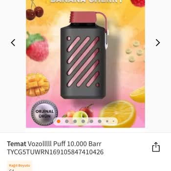 Trendyol Sitesinde Resmi Olmayan Vozol Satışı.