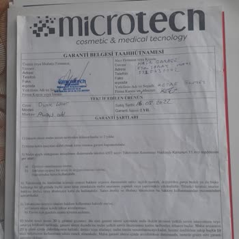 Arızalı Microtech Lazer Epilasyon Cihazı