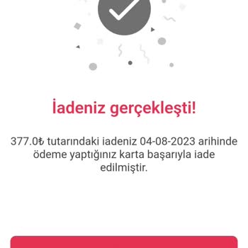 Yemeksepeti Sipariş İptali ve Para İadesi Sorunu