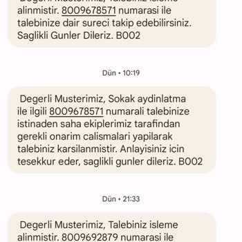 ADM Elektrik Dağıtım Sokaktaki Lambaların Arızası Hala Giderilmedi