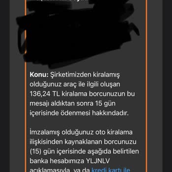 Sixt Rent A Car Ödeme Emri Maili