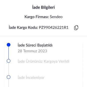 Sendeo Kargo İademi Gelip Almıyor