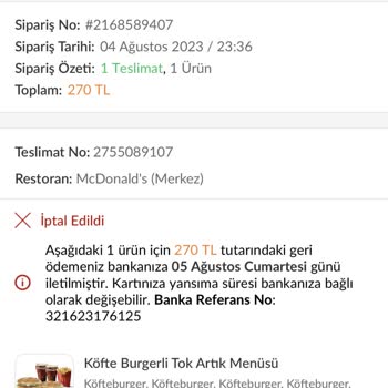 Trendyol Yemek Siparişi