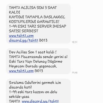Sena Haberleşme Bilişim Sürekli SMS Almam