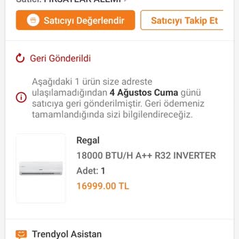 Aras Kargo Satın Aldığım Ürün Sebepsiz Yere İade Edildi