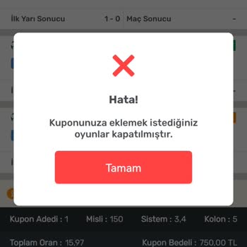 İddaa Maçı Kapatıp Eksik Ödeme Yaptı!