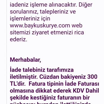 Baykuş Kurye Uygulaması Para İade Etmiyor