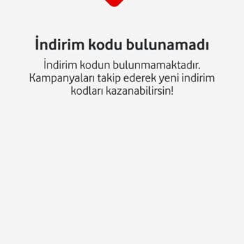 Vodafone Hediye Çeki/kupon Yüklenmedi
