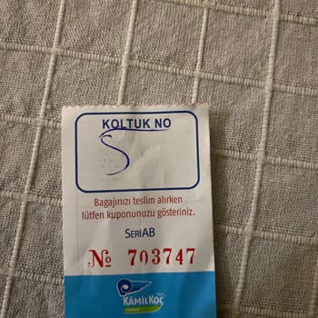 Kamil Koç Firması Valiz Kaybı
