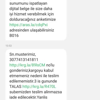Aras Kargo Teslim Edilemedi Sorunu