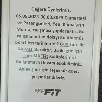 MACFit (İstanbul Avrupa) Spor Salonu Mağduriyeti