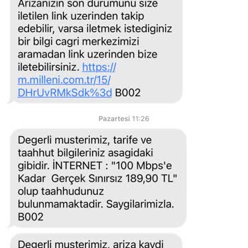 Millenicom Sabit Hat Bağlanmadı