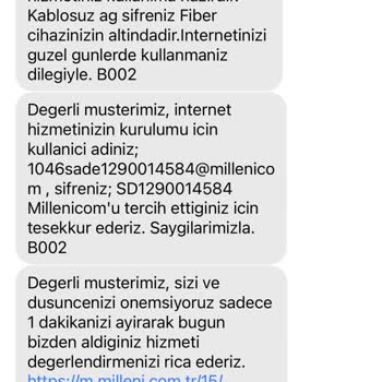 Millenicom Sabit Hat Bağlanmadı