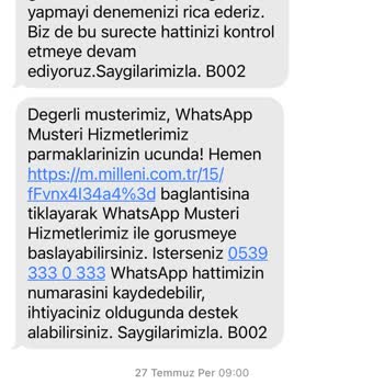 Millenicom Sabit Hat Bağlanmadı