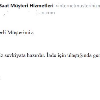 Saat & Saat İnternet Ürün İadesi