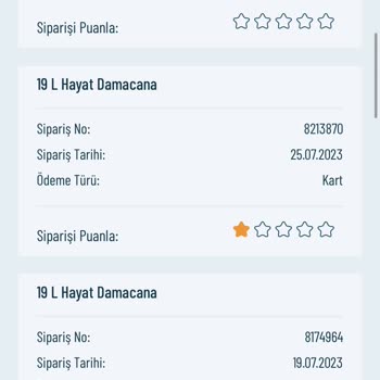 Hayat Su İçecek Siparişim Gelmiyor