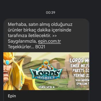 Epin.com.tr 10 Saat Oldu Gelmedi