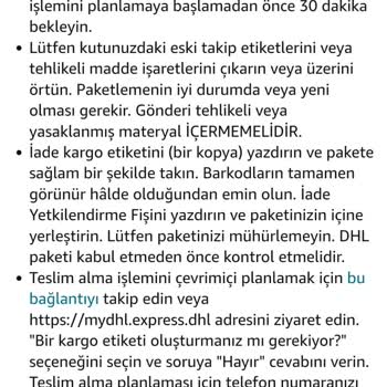 Amazon Ürün İadesi Almıyor