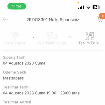 Tazedirekt Teslim Edilmeyen Siparişler