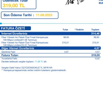 Superonline Ev İnterneti Fazla Fatura
