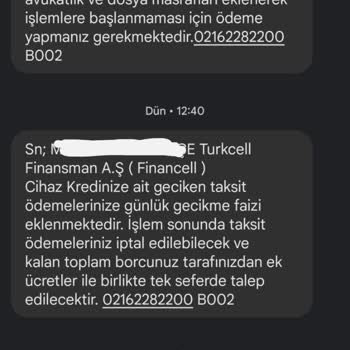 Turkcell İn Crif. Alacak Şirketi İnsanı Çok Rahatsız Ediyor.