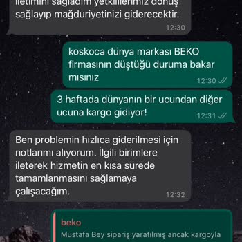 Beko Zam Yapıp Ürünü Teslim Etmiyor