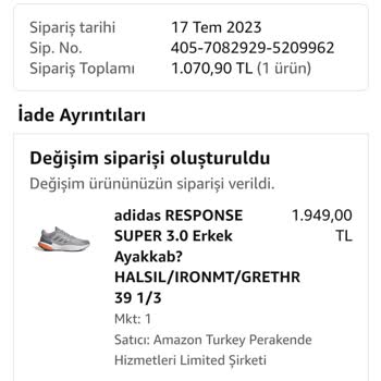 Amazon Yanlış Beden Yolladı Hala Doğru Ürün Gelmedi