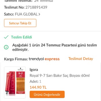 İgora Saç Boyası Bozuk