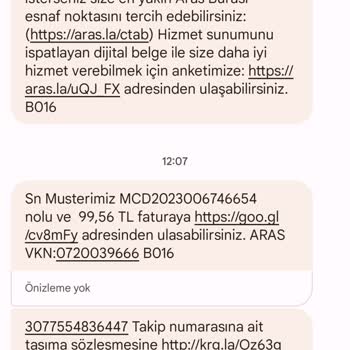 Aras Kargo Benden Habersiz Benim Adıma Kargo Gönderiyor