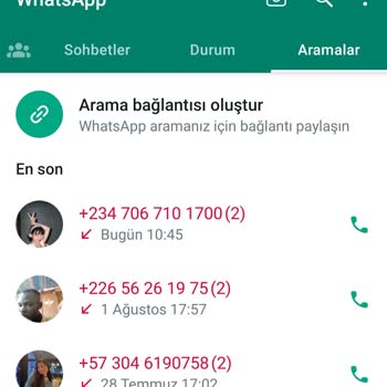 WhatsApp Yabancı Numaralardan Gelen WhatsApp Aramaları