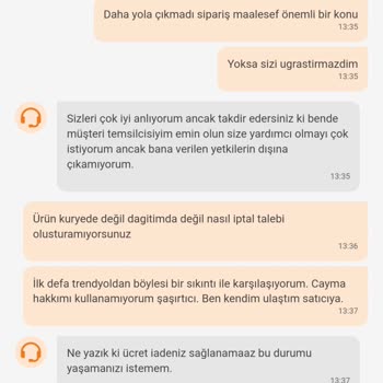 Trendyol İptal Edemediğimiz Sipariş