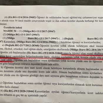 Bahçeşehir Koleji Akhisar Bahçeşehir Kolejinin Hizmet Vermeden, Ücret Alması.