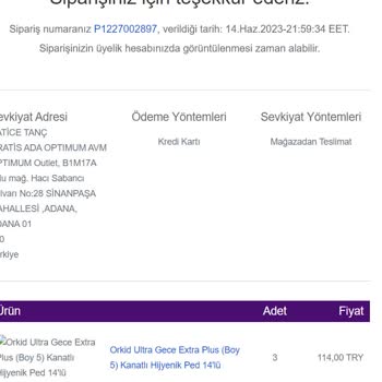 Gratis 14.06.2023 Tarihinden İtibaren Gelmeyen Ürün