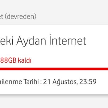 Vodafone Ücretini Ödediğim Hizmetin Karşılığını Alamamam.