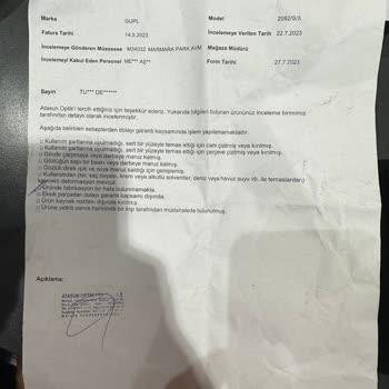 Atasun Optik Marmara Park Mağazası: Güneş Gözlüğü Sorunu