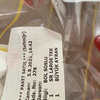 Sr Döner Akdere Şubesi Large Dürüm Yerine Medium Göndermişler