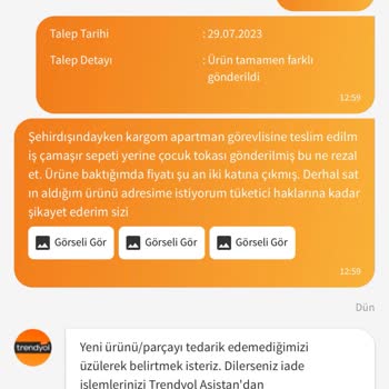 Trendyol Üzerinden Aldığım Çamaşır Sepeti Yerine Toka Yollandı