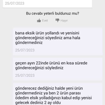N11 Eksik Ürün Yollandı