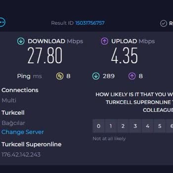 Turkcell TV Ve Superonline Televizyon Kutu Ve İnternet Download Upload